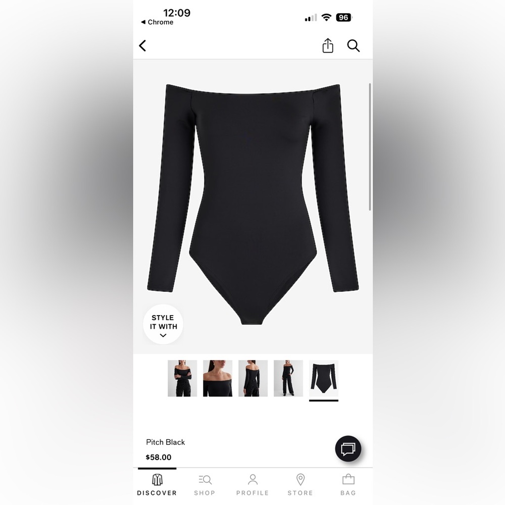 Black Off the Shoulder Bodysuit